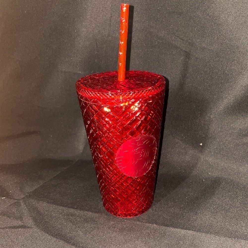 STARBUCKS 2021 Limited Edition Christmas Holiday Red Jeweled 16oz Grande Tumbler